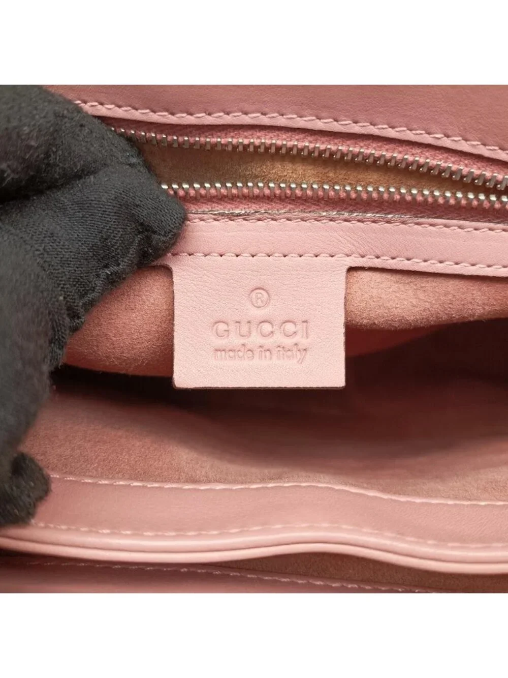 Gucci Bamboo Pink Leather Handbag